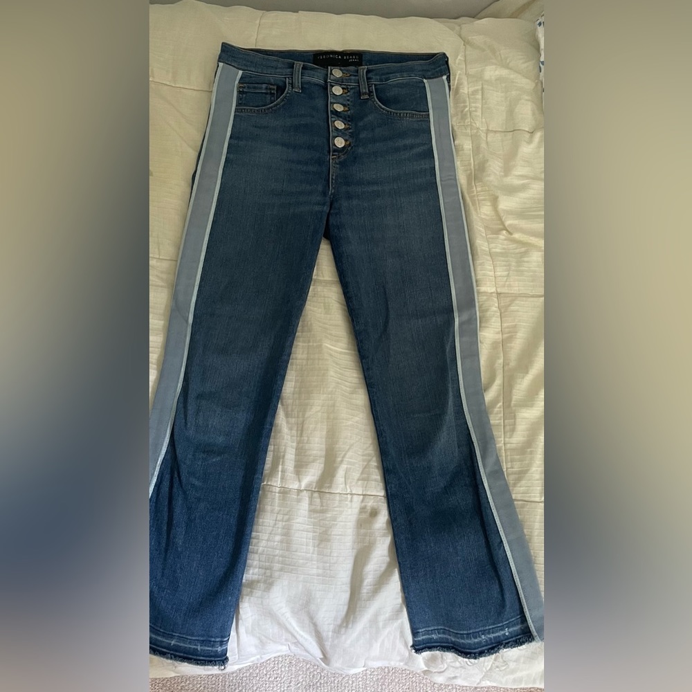 Flared button up jeans